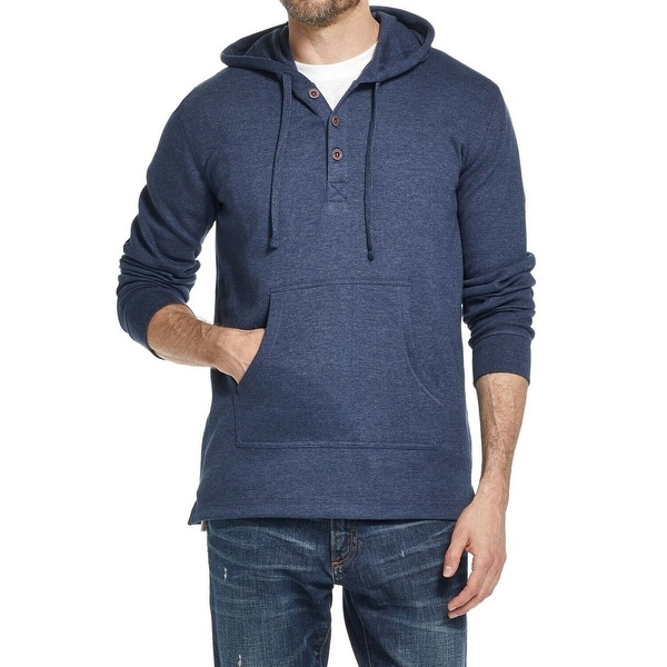 Weatherproof Mens Sweater Navy Blue Size Medium M Textured Hooded. Opens flyout.