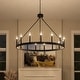 preview thumbnail 2 of 56, Acroma 15-light Farmhouse Large Wagon Wheel Candle Chandelier with UL Certified - D40'' * H130''
