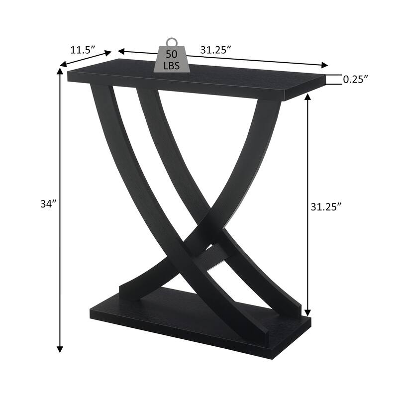Convenience Concepts Newport Criss-Cross Console Table