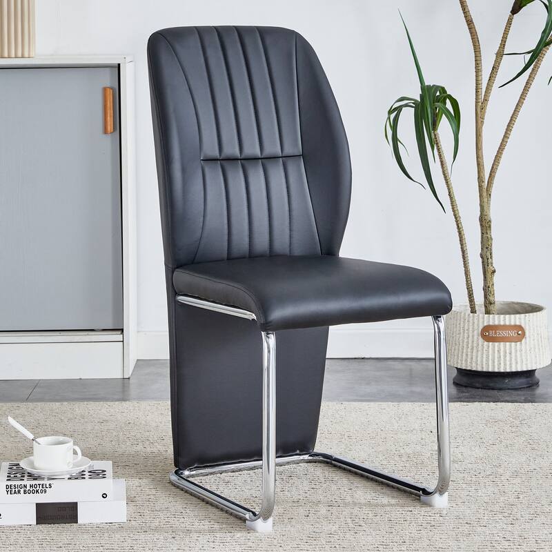Set Of 4 Dining Chairs High Backrest