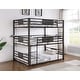 preview thumbnail 6 of 20, Rogen Dark Bronze Metal Frame Triple Bunk Bed