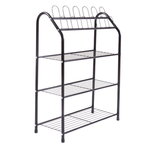 4-Tier Metal Shoe Rack Shelf