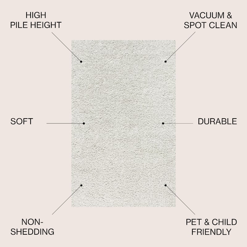 JONATHAN Y Modern Shag Plush Area Rug