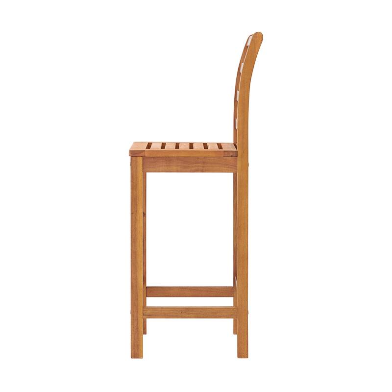 Brandon Acacia Wood Outdoor Bar Height Bistro Set, Set of 3