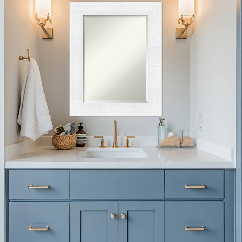 Luxe Beveled Framed Bathroom Vanity Wall Mirror
