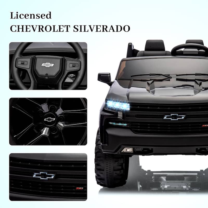 24V 2-Seater Electric Kids Ride-on Truck, Licensed Chevrolet Silverado for Kids Best Gifts