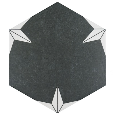 Merola Tile Stella Hex Night 8-5/8" x 9-7/8" Porcelain Floor and Wall Tile