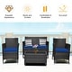 preview thumbnail 8 of 49, Costway 8PCS Rattan Patio Furniture Set Cushioned Sofa Chair Coffee - See Details