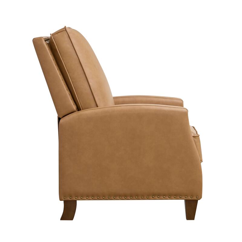 Spruce & Spring Alston Push Back Recliner Chair with Nailhead Trims for Living Room