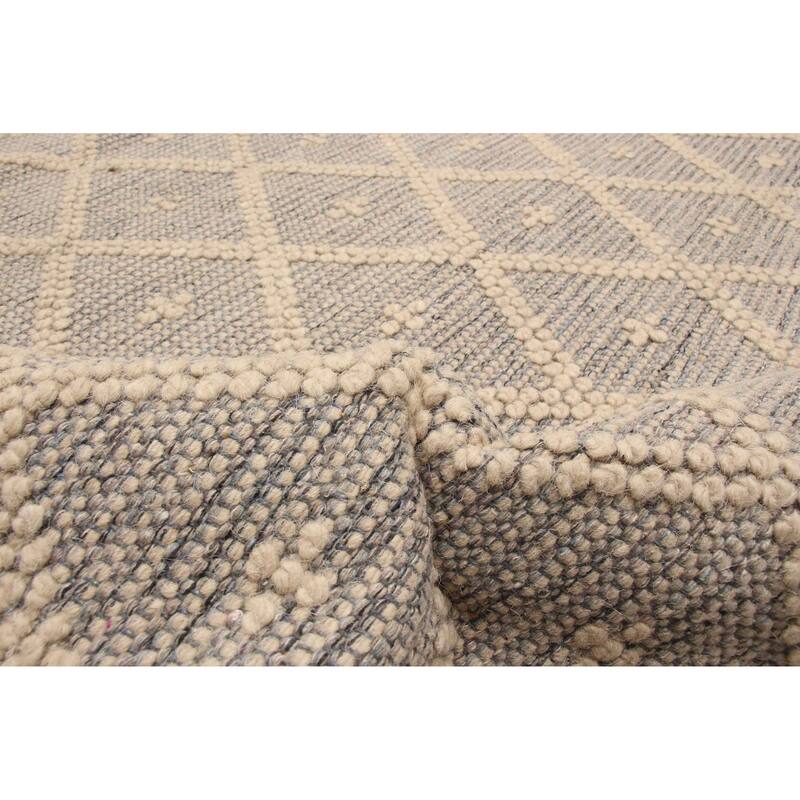 ECARPETGALLERY Braid weave Sienna Taupe Wool Rug - 6'0 x 8'9