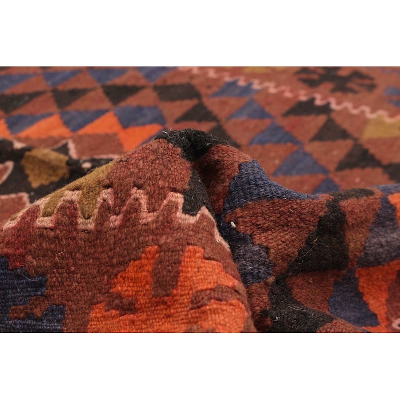ECARPETGALLERY Flat-Weave Shirvan Brown Wool Kilim - 3'0 x 5'3