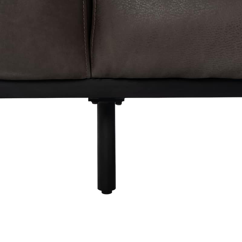 SAFAVIEH Home Elyssa Leather Sofa - 95"W x 42"D x 29"H
