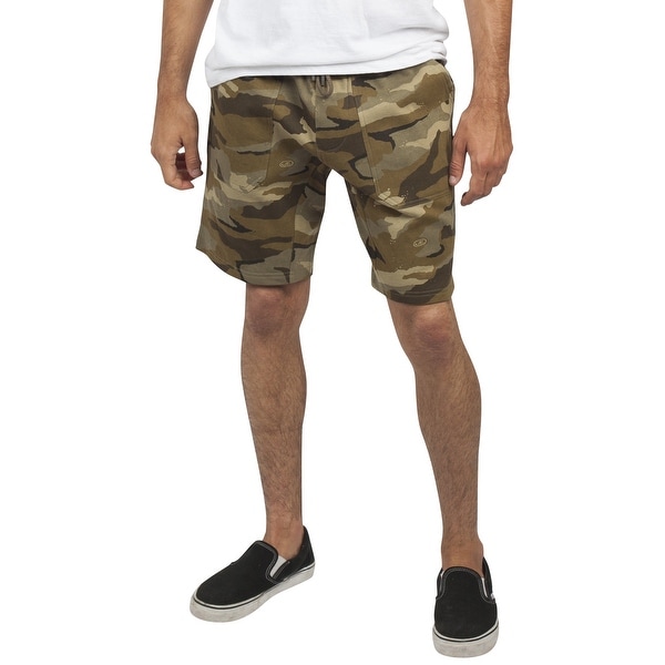 olive green sweat shorts