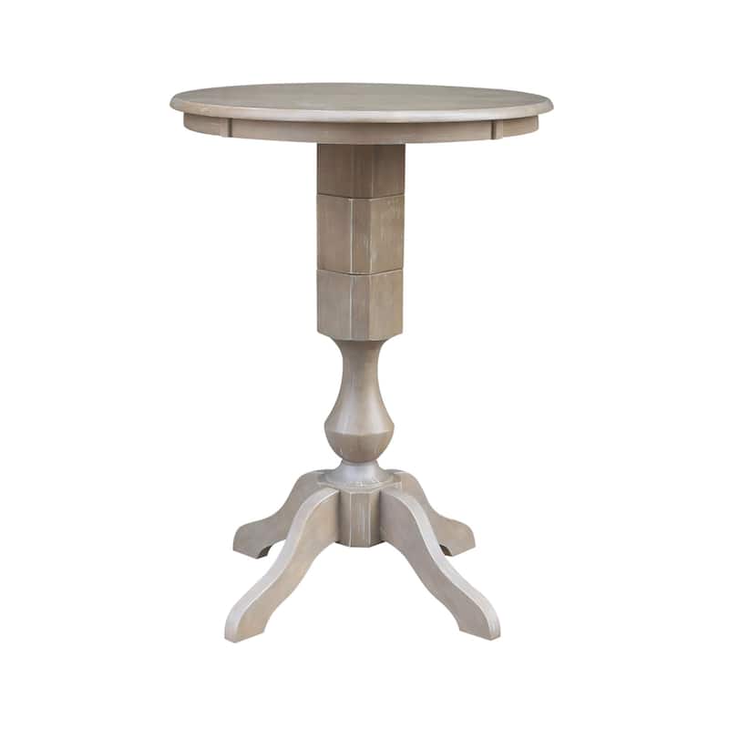 Solid Wood 30" x 30" Round Pedestal Table