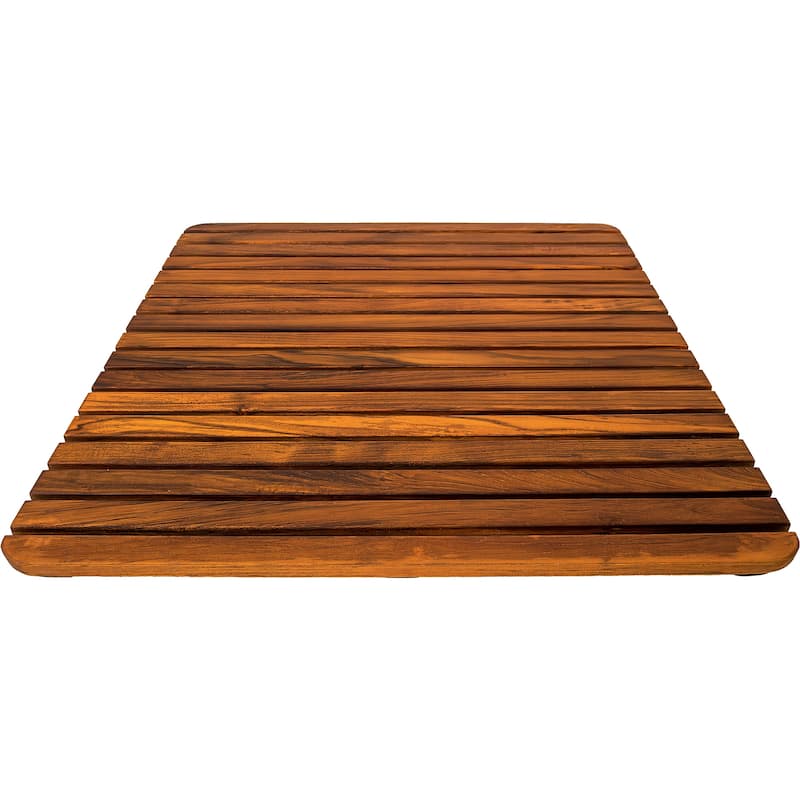 Nordic Style Teak Oiled Square Shower and Bath Mat 24" x 24"
