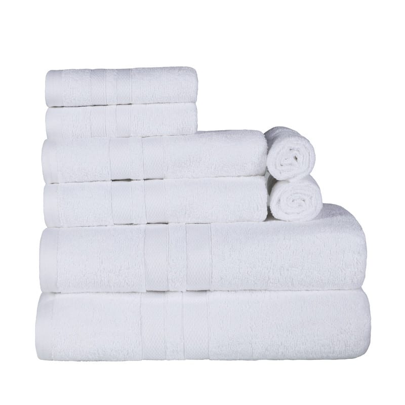Blue Nile Mills Geneva Cotton Solid 8 Piece Towel Set - N/A