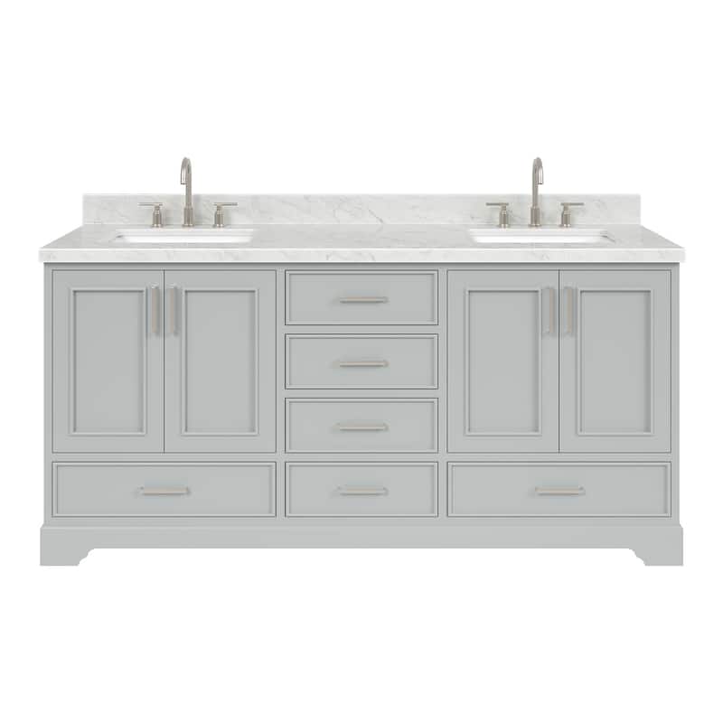 Ariel M073DCWRVO Stafford 73" Free Standing Double Basin Vanity Set - Grey - Ash Finish