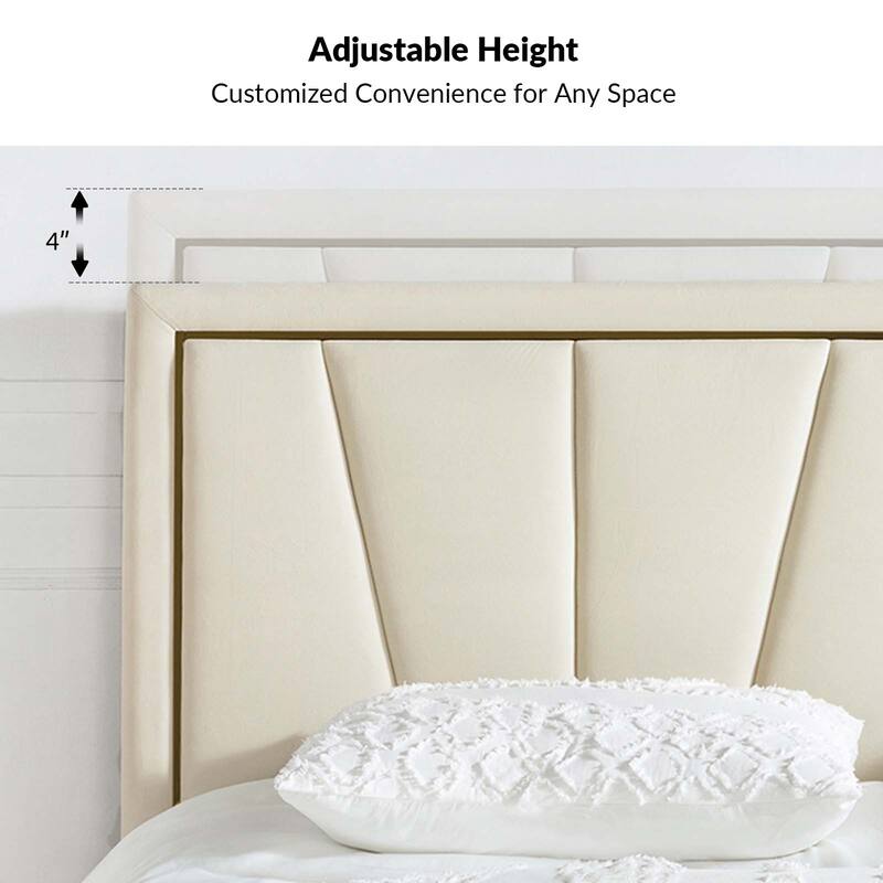 Eberhard Upholstered Tufted Contemporary Adjustable Wall-Mounted Headboard By HULALA HOME