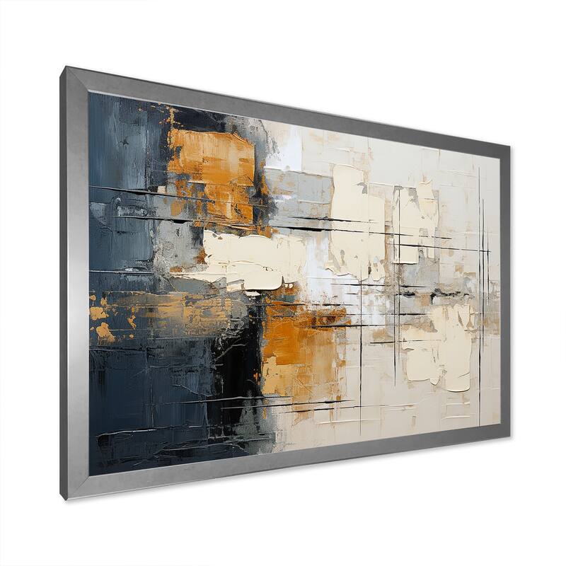 Designart "Simple Winter Landscape IV" Winter Landscape Framed Canvas Wall Art
