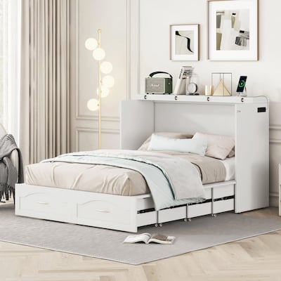 Full Size Murphy Bed Wall Bed with drawer