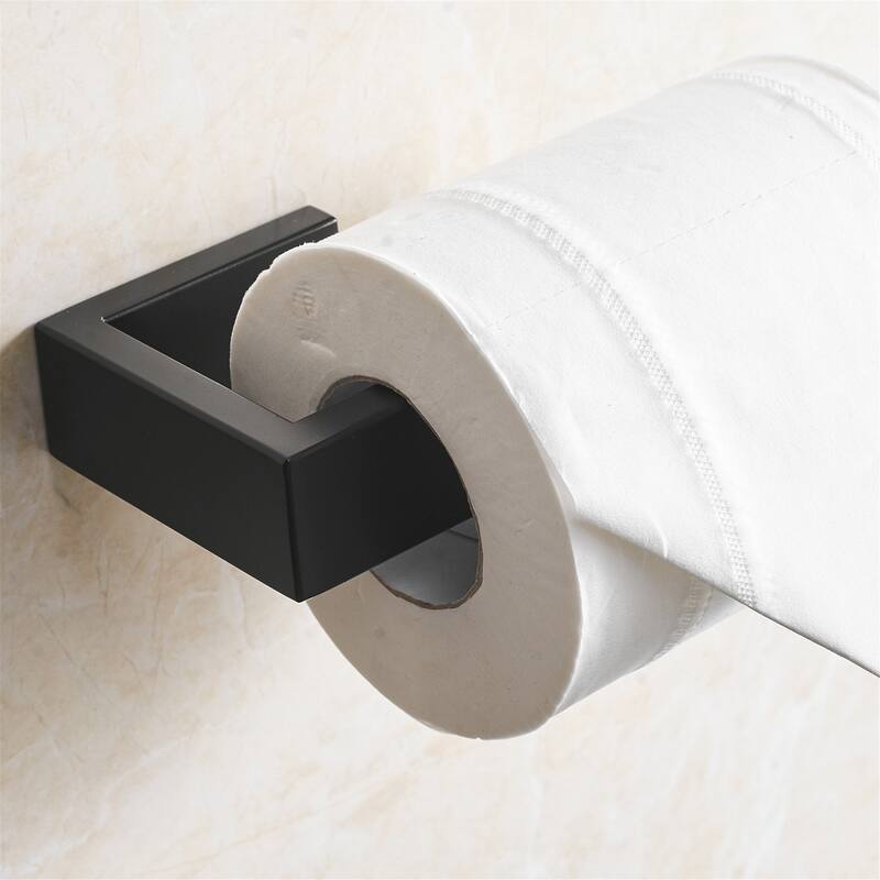 304 Stainless Steel Paper Towel Rack Hidden Installation - Black
