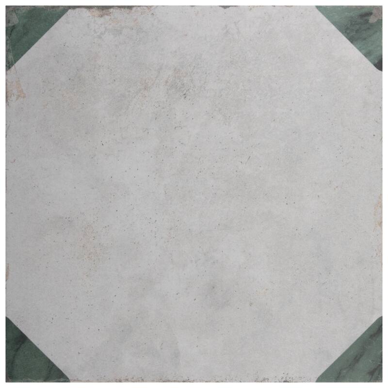 Merola Tile Renaissance Deco Emerald Corner 7-7/8" x 7-7/8" Porcelain Floor and Wall Tile
