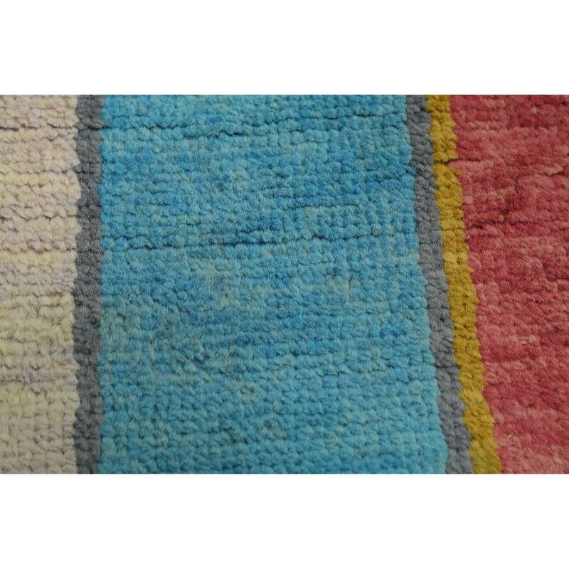 Vegetable Dye Wool Gabbeh Turkish Area Rug Handmade Wool Carpet - 8' 9'' X 6' 0''