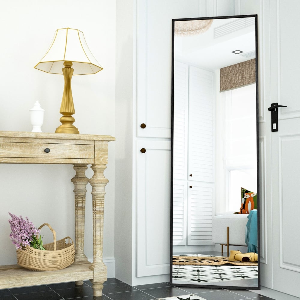 BEAUTYPEAK Full Length Wall Mirror 14 x 48 Hanging or Leaning