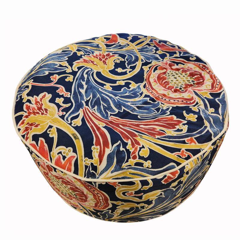 Indoor/outdoor Inflatable Stool Ottoman-Meridian Blue