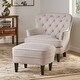 preview thumbnail 24 of 30, Tafton Tufted Club Chair with Ottoman by Christopher Knight Home Natural
