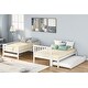 preview thumbnail 5 of 16, Twin-Over-Full Wood Bunk Bed with Twin Size Trundle and Storage Staircase
