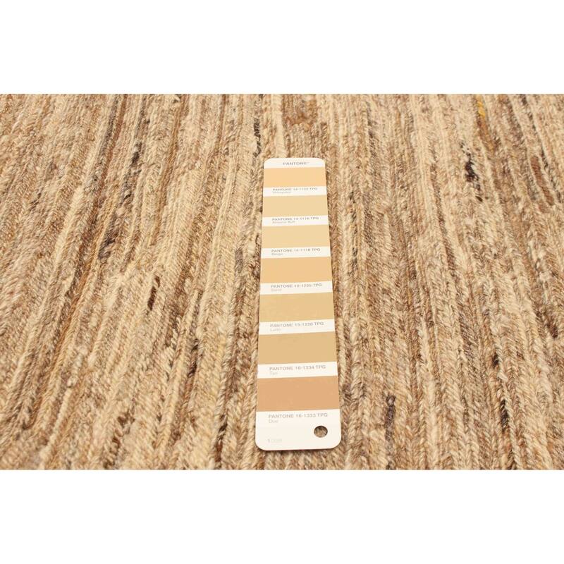 ECARPETGALLERY Flat-Weave Natural Beige Wool Tapestry Kilim - 5'2 x 8'0