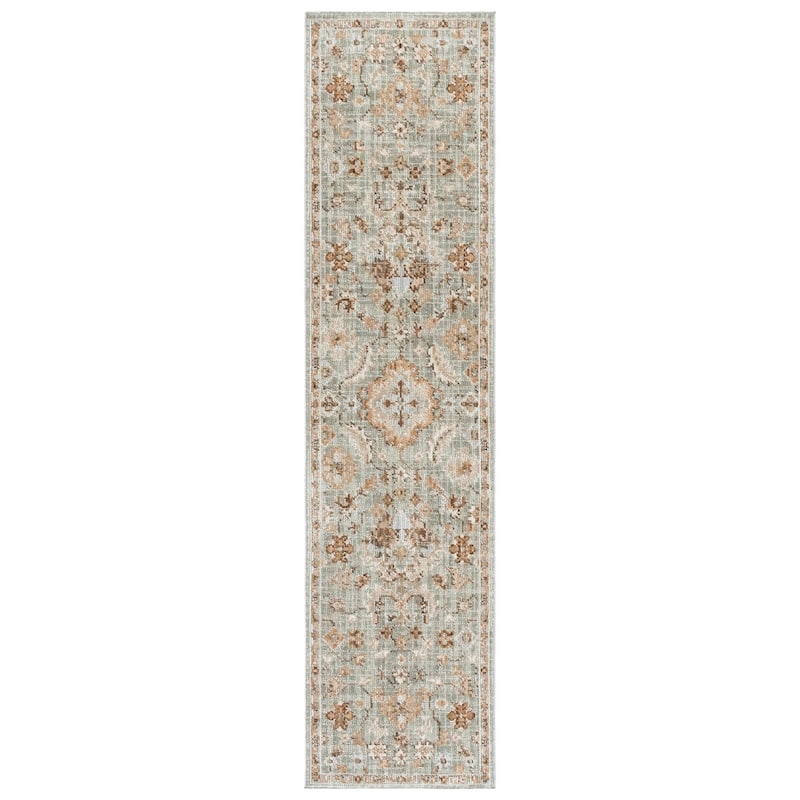SAFAVIEH Vintage Westwood Fidela Rug - 2' x 8' Runner - Green/Beige Brown