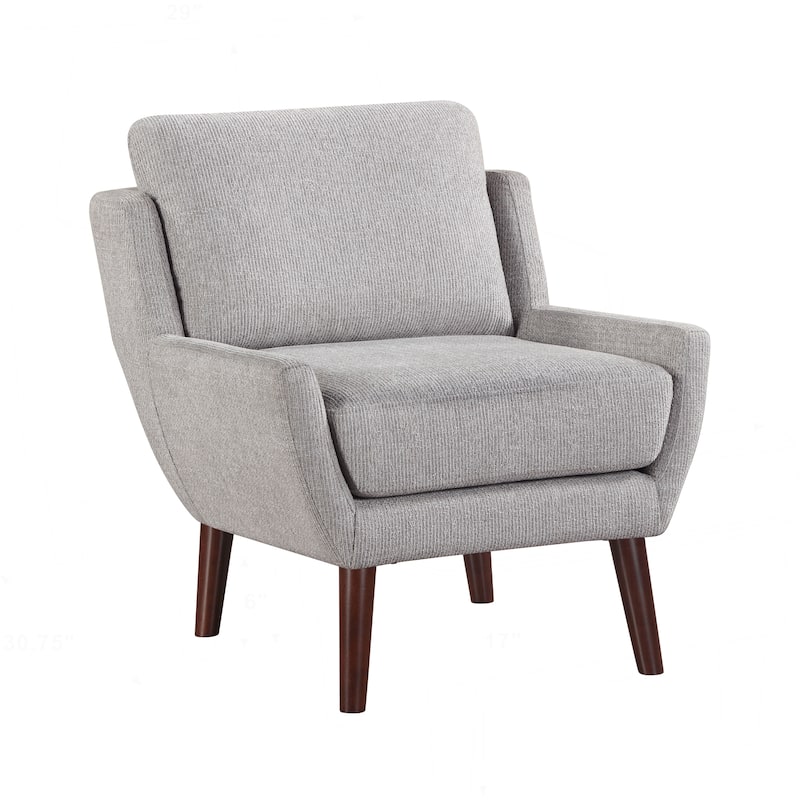 Comfortable Contemporary Accent Chair with Durable Upholstery and Solid Wood Legs