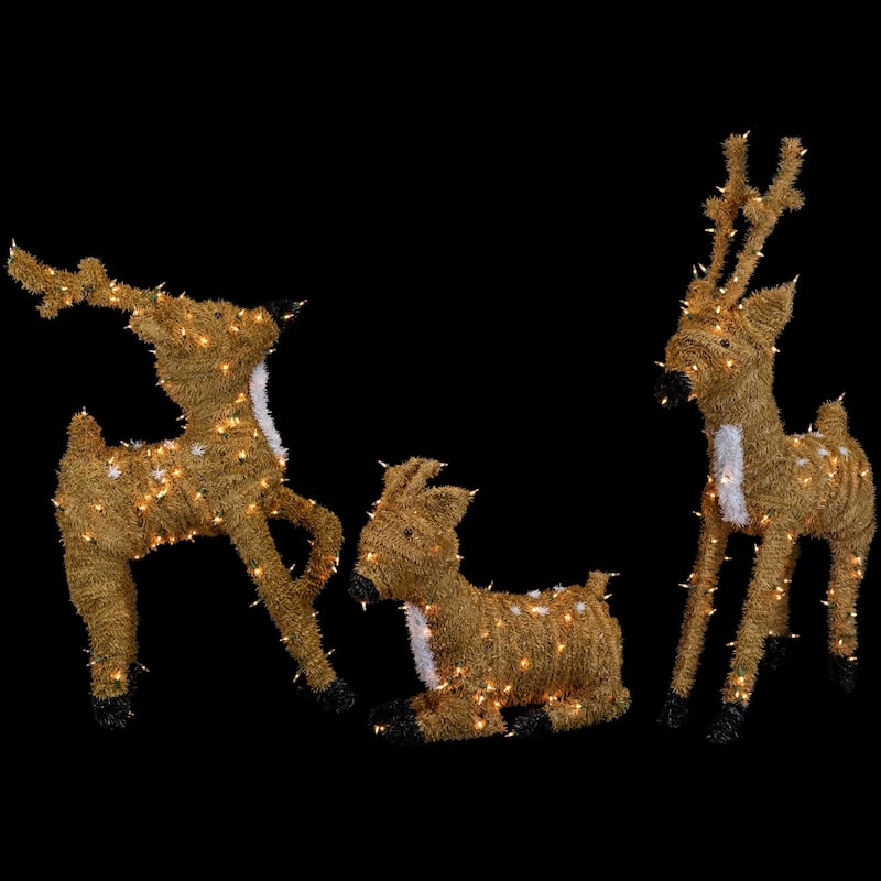 Pre-Lit Standing Reindeer with Spots Outdoor Christmas Decoration - Brown - 44"