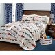 preview thumbnail 3 of 7, Twin Size Lightweight Race Cars 2 Piece Kids Quilt Set