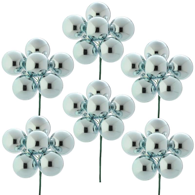 40mm Shatterproof Plastic Bunch of 6 Stemball Set of 6