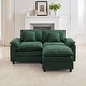 preview thumbnail 83 of 109, Modular Cloud Chenille Sectional Sofa with Ottomans, Deep Seat Convertible L-Shaped or U-Shaped Couch