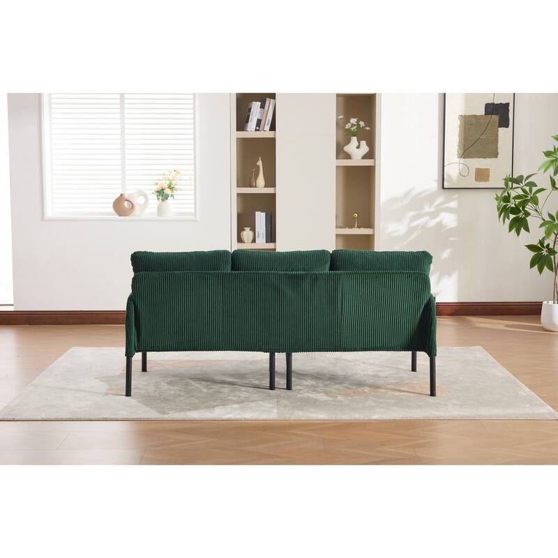 Oversized Loveseat, Modern & Plush Double-seater Sofa, Corduroy Upholstered Couch