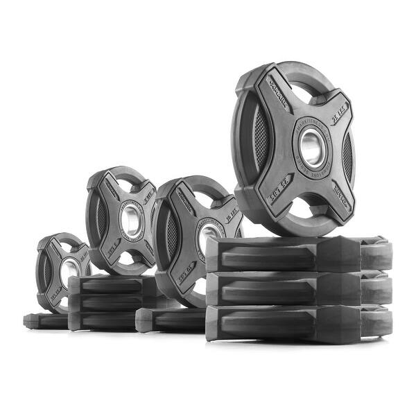 XMark SIGNATURE Series Olympic Plate Weights (145 lb. Set) - Bed Bath ...