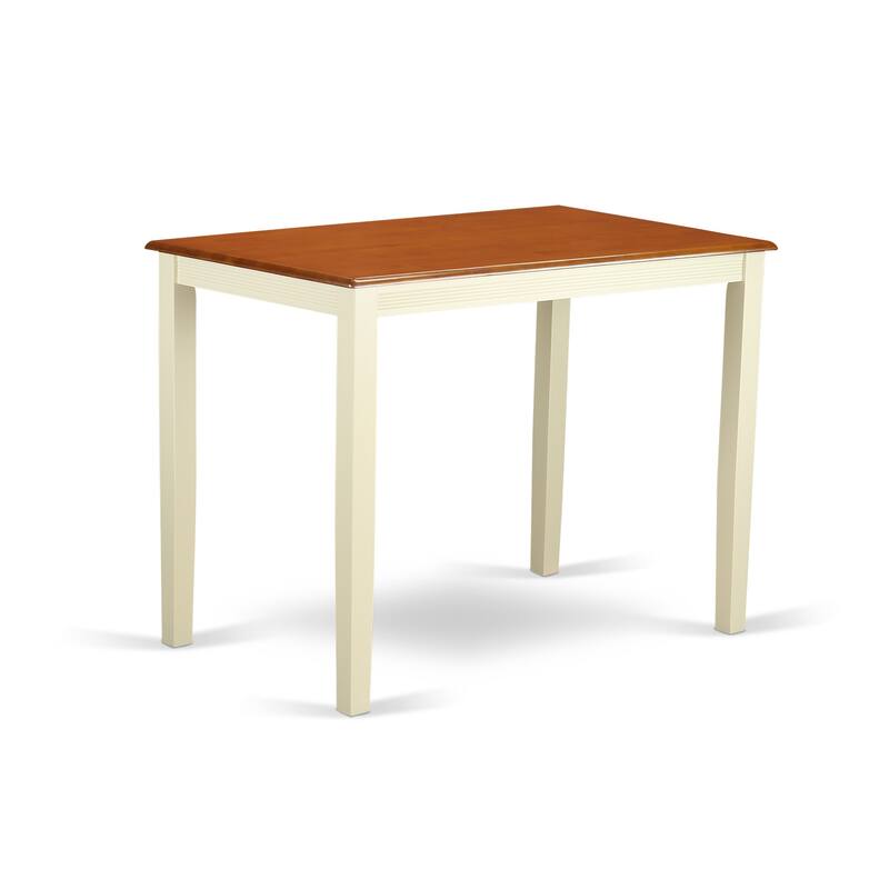 HomeStock 5-Pc Buttermilk and Cherry Solid Wood Top - Dining Room Set - Seats 4