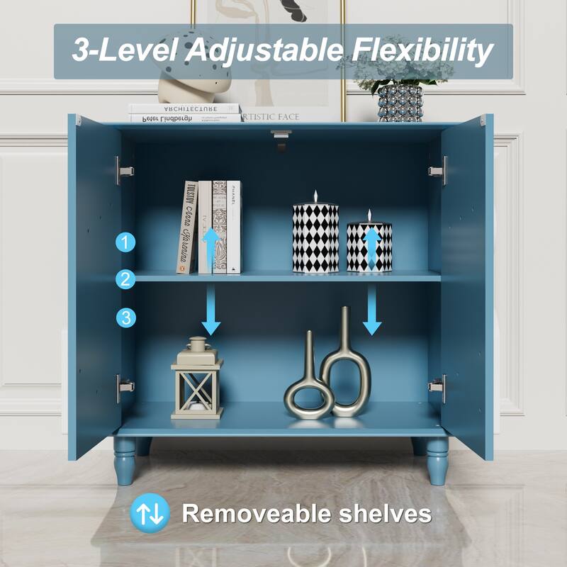 Sideboard Buffet Cabinet Kitchen Cabinet With Removable Shelves