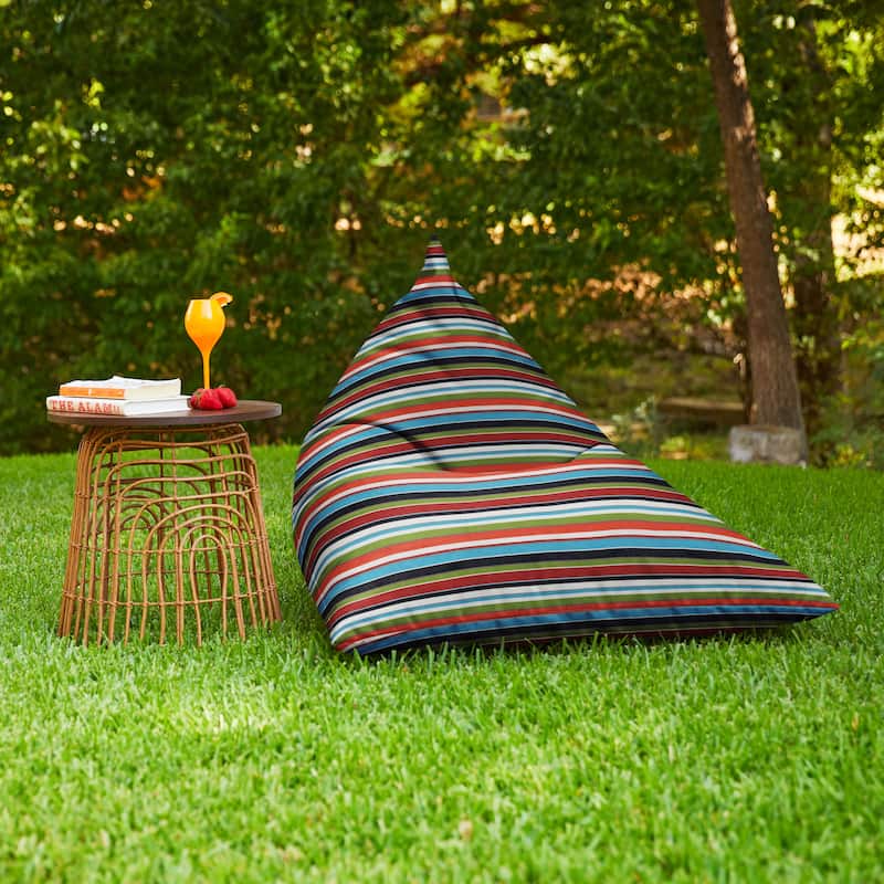 Sorra Home Sunbrella Outdoor Bean Lounger - 54 in W x 38 in W x 21 in H