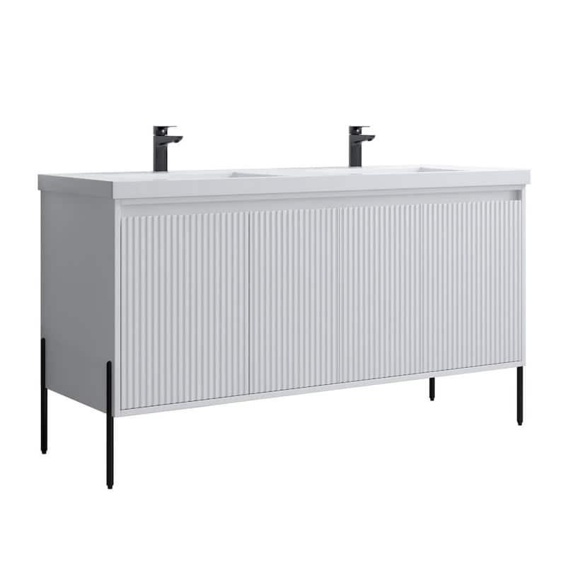 Ripple 60" Bathroom Vanity Kit (Assembly Required)