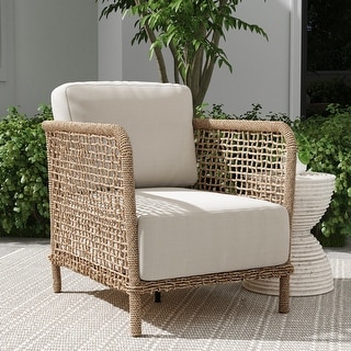 Classic Home Brisbane Outdoor Accent Chair in Natural - Bed Bath ...