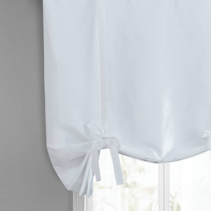 Exclusive Fabrics Faux Silk Taffeta Tie-Up Window Shade (1 Panel)