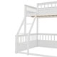 preview thumbnail 11 of 11, Twin XL over Queen Wooden Bunk Bed with Guardrails and Ladder, Convertible Frame