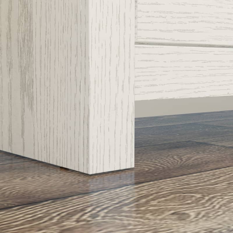 63" White 9 Drawer Dresser for Bedroom, Modern Wide Wood Storage Dresser with Metal Handles