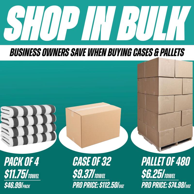 Arkwright Cali Cabana Beach Towels Pack of 4 100% Ring Spun Cotton Large Soft Quick Dry Pool Towel, Perfect for Hotel 30 x 60 in