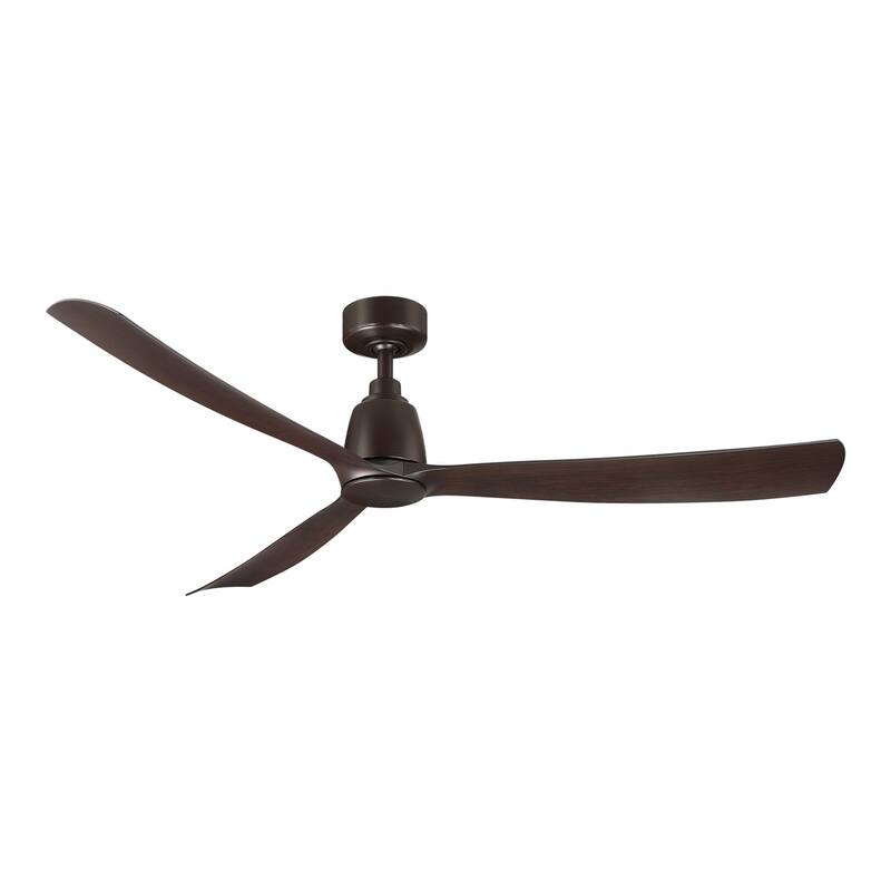 Fanimation Kute 60 inch Indoor/Outdoor Smart Ceiling Fan with Remote - Dark Bronze - Dark Walnut Blades